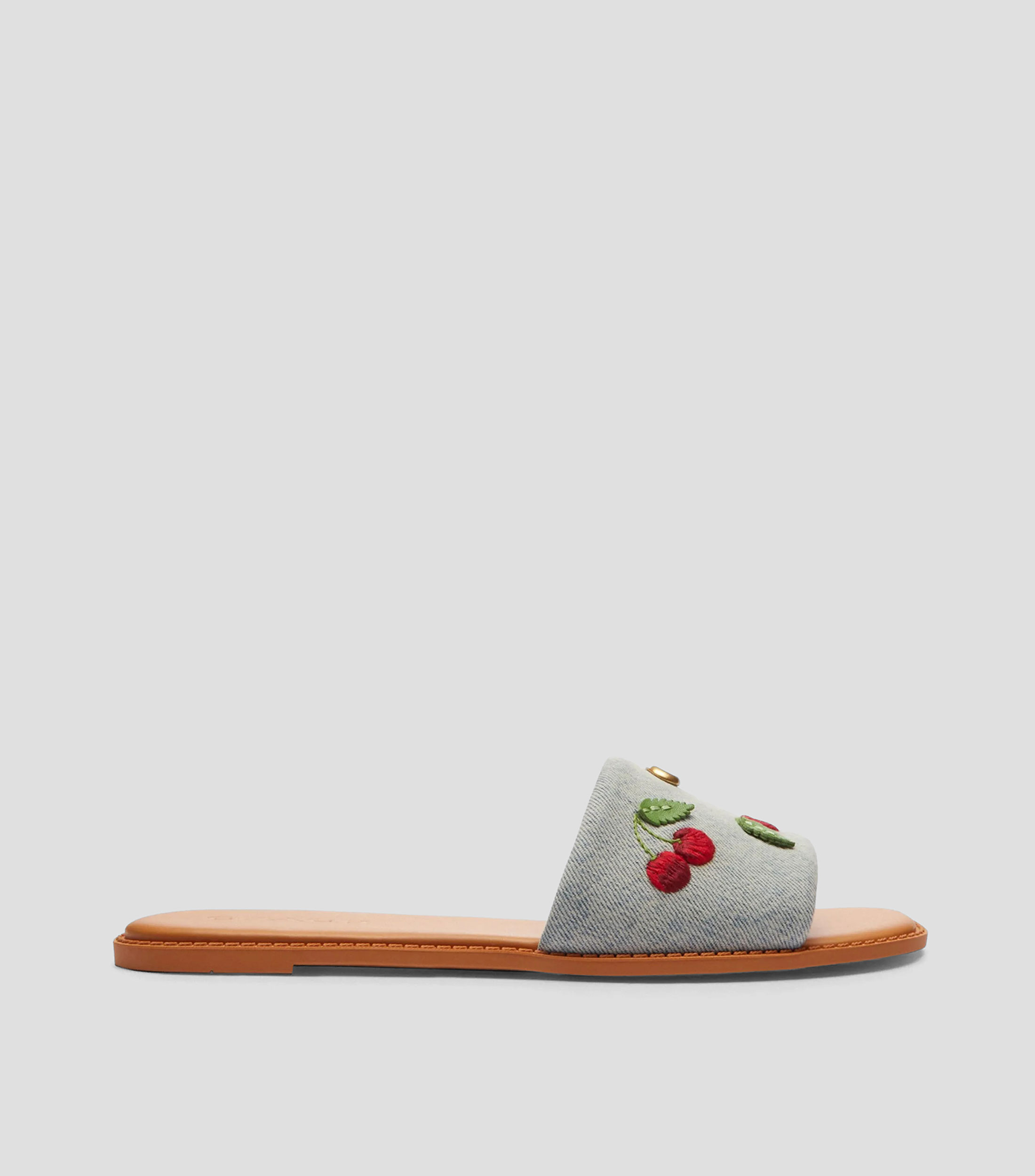 Sandalias tacón bajo media luna Holly Cherry Mujer